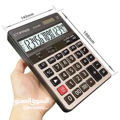  2 آلة حاسبه 14 رقم اله حاسبة ثنائية القدرة تعمل بالطاقة الشمسية وعن طريق البطارية CALCULATOR