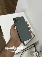  3 ايفون 11 برو ماكس بحاله ممتازه (اللون الاخضر)