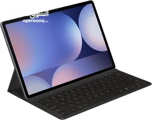  1 SAMSUNG Galaxy Tab S9 FE+ S9 + Book Cover Keyboard كفر تابلت سامسونج اس 9 بلس اس 9 بلس اف ي