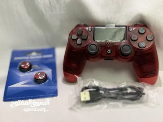  3 أيادي بلايستيشن 4 copy نخب اول مع شاحن وجوي ستيك وبألوان متعددة وشكل شفاف جذاب