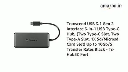  2 موزع USB HUB عالي السرعة 3.1 و  Transcend HUB5C Type-C 6 in one Port USB HUB SuperSpeed 3.1