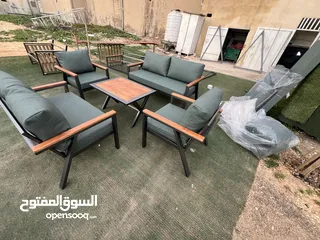  25 مراجيح ثلاثية وثنائية ورباعية واطقم رتان 5 و7 مقاعد واطقم كنب حديد قوية وعش البلبل حجم جامبو رائعة
