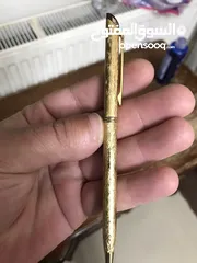  2 قلم حبر جاف مطلي ذهب