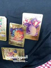  3 بطاقات بوكيمون ذهبي اصلي 32 كرت