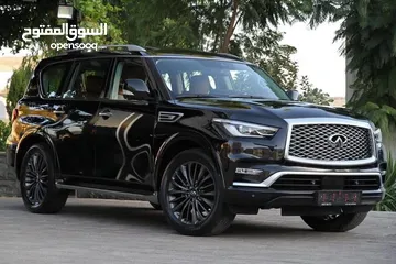 1 إنفينيتي وارد الشركة QX 80 موديل : 2022 سعة المحرك : 5.6 L  قاطعة مسافة : 26.000 KM