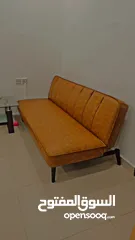  2 Foldable 3 seater Leather sofa