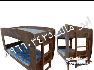  16 تخت طابقين تخوت وأسرة من أحسن انوع الخشب حسب الطلب صناعة ممتازة سرير  مفرد لا نعمل بتجاري