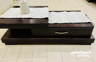  2 طاولة سفرة +طاولة قعدة مع درج