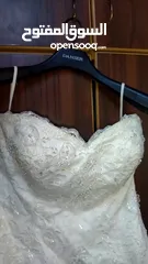  4 فستان عرس ابيض امريكي فخم مستعمل للبيع
