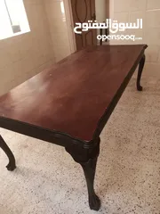  2 طاولة سفرة خشب ثقيل