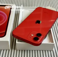  1 Iphone 12 red 256GB used like new