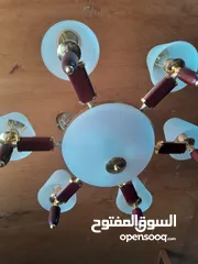  2 ثريا سبع لمبات لون ذهبي و بني