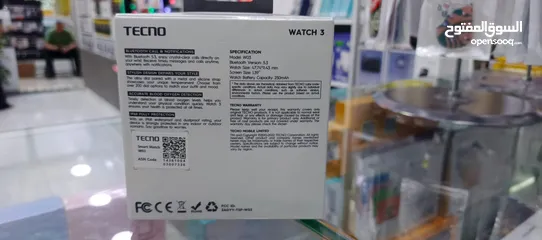  4 ساعة 3 TECNO WATCH الاصلية بتضل متواصلة 7 ايام جديده بلكرتونه
