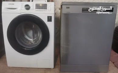  1 غساله سامسونج لون ابيض + جلاي بيكو لون سكني