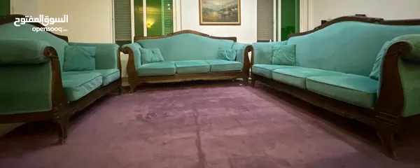  1 طقم كنب امريكي خشب زان