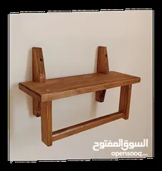  4 علاقات ملابس ،علاقات خشبية ،يدوية