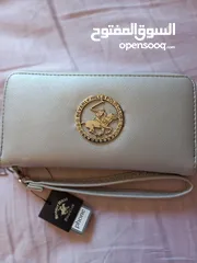  2 Beverly Hills Polo Club Silver Clutch (New)