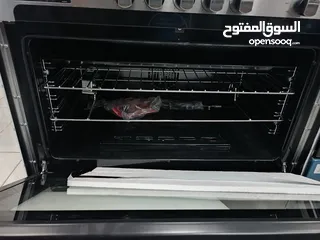  5 عرض نااار على فرن فريش ماتركس 90 سم سلفر ستيل فل سيفتي كامل مع مروحه