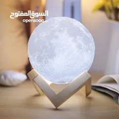  8 مجسم القمر المضيء هديه ديكور منظر هديه القمر المضئ 3D يضئ كل الالوان moon light هدايا اضائه ضوء