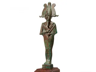  2 تمثال برونزي مصري كبير لأوزوريس