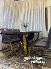  7 طاولة سفرة خشب زان