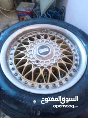  1 جنط  bbs  الماني اصلي .15 بحالة جيدة جدا . 5 براغي محير .... مع كوشوك نظيف