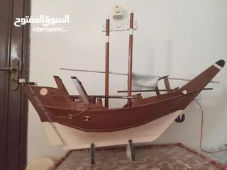  1 سفينة خشبية تحفه للمنزل