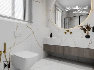  9 شقة مميزة بإطلالة مميزة مشطبة لغاية القصارة مع تصميم ديكور داخلي