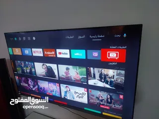  1 للبيع شاشه TCL حجم 65 فل سمارت احدث موديل رسيفر داخلي اوامر صوتيه 4K UHD  طبعا الشاشه بحال الوكاله