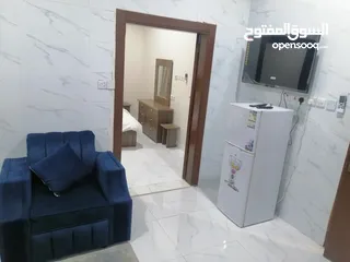  8 للايجار الشهري شقة مفروشة غرفة وصاله في حي الخليج الرياض