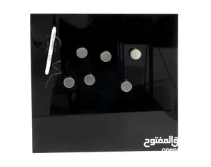  3 لوح مغناطيسي زجاجي 40 × 40 سم UNITED OFFICE أبيض معدني