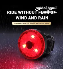  1 ضوء تنبيهي فاخر للدراجات الهوائية والخوذة led safety bicycle or helmet tail light
