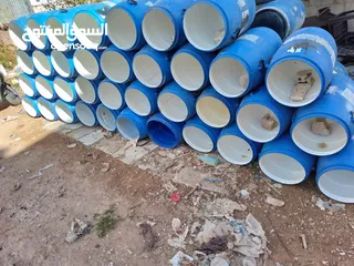  2 براميل بلاستيك + حديد