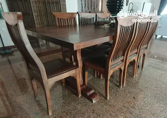  3 Teak Dining Table and Chairs