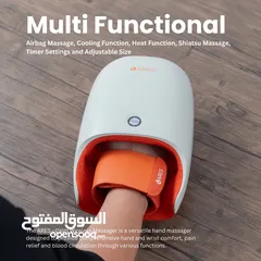  3 مدلك اليدين اللاسلكي آريس يو بالم متعدد الوظائف مع وسائد هوائية وتبريد والتسخين العلاجي شامل التوصيل