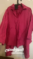  2 Fuchsia Linen Suit Women's New