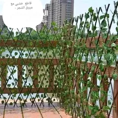  6 رول ورق شجر اخضر كثيف3 متر ب متر  للمداخل والبرندات واالحيطان