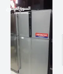  6 ثلاجة اوتوماتيك شركة هيتاشي . المقاس 21 قدم . اللون رمادي . انتبه الثلاجة جديدة وليست مستعملة مافتحت
