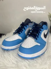  6 للبيع  آير جوردن 1 ( ازرق ) Air Jordan 1 low unc        ( مستعمل )