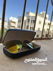  7 نظاره شمسيه اصليه rayban  نظارة شمسية Aviator كلاسيكية بعدسات عاكس