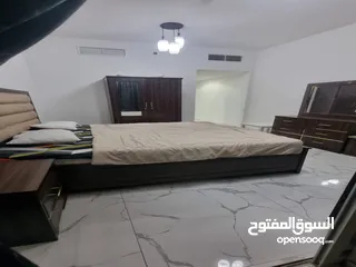  4 للايجار الشهري شقة غرفتين و صالة مفروشة في أبراج الواحة في عجمان بمنطقة الراشدية