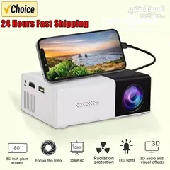  8 بروجكتر 4K نظام HD أعلى مواصفات نظام WI FI والبلوتوث اخر اصدار في سوق ويدعم جميع مداخل