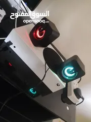  2 Gaming speakers with rgb lightning and good sound system with bass