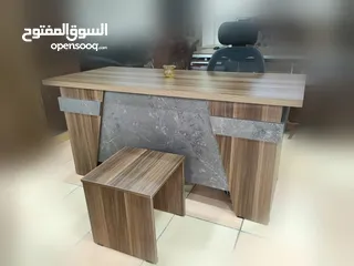  4 اثاث مكتبي مكتب مدير بعدة الوان بسعر خيالي مع جانبية بادراج وطاولة والتوصيل مجاني مكاتب ادارية