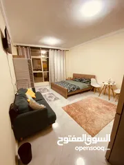  1 للايجار الشهري شقة استديو مفروشة باناقة في عجمان منطقة الروضة