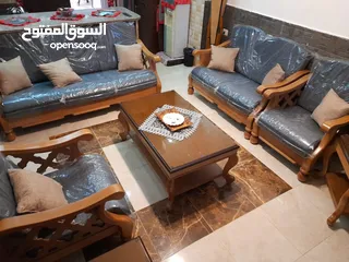  3 طقم موريس خشب زان 7 مقاعد