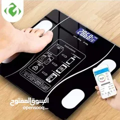  3 ميزان ديجيتال بلوتوث مع خاصية قياس الوزن، نسبة الدهون، العضلات، والمؤشرات الحيوية بالجسم