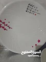  3 صحون فندقية مختلفة الاحجام لون أبيض ميلامين انيقة وفخمة غير قابل زينى بھا سفرتك برمضان