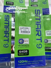  2 Infinix Smart 9 (64 GB / 3+3 GB RAM) انفنكس سمارت 9 جديد مسكر بالكرتونة كفالة سنة من الوكيل