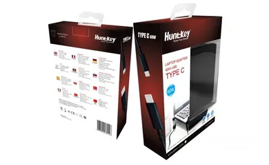  1 HUNTKEY 65W CHARGER NOTEBOOK TYPE C ADAPTER  شاحن تايب سي 65 واط 